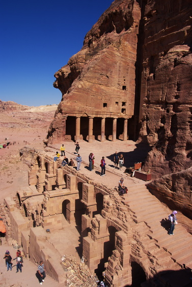 [20111108_114813_Petra.jpg]
Set of carved buildings and masonry entrances.