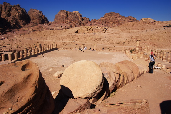 [20111108_125613_Petra.jpg]
One of the massive fallen columns of the Temenos.