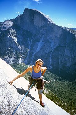 [CrestJewelJenny.jpg]
Jenny near the summit of Crest Jewel Direct with Half Dome in the background.