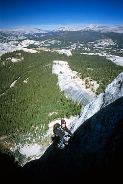 [FairviewHigh.jpg]
Jenny high up the regular route of Fairview Dome, finally reaching the sun.