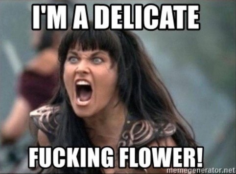 [DelicateFlower.jpg]
I'm a delicate fucking flower