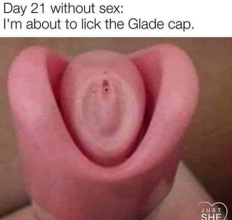[GladeCap.jpg]
About to lick the Glade cap