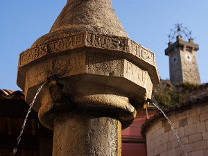 Fountain in small town