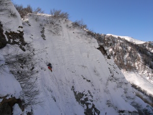 The snowed-off icefall of the Mone at Pesey-Nancroix