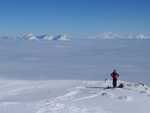 Mt Blanc visible from the summit of the Moucherotte