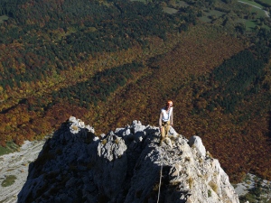 Climbing on the Deux Soeurs