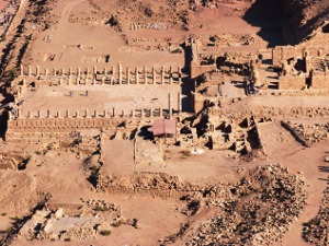 [20111108_141036_PetraPano_.jpg]
Zoomed in view of the Great Temple and Temenos at the antique city of Petra, Jordan. Resolution: 8223*4042: 31 megapixels. The image you see below is a one-quarter reduction of the original.