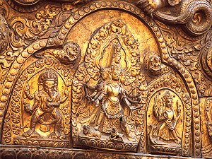 Frontispiece of a temple, Kathmandu