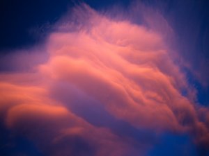 Purple cloud above Rocky Mountain National Park