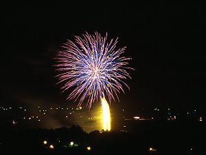 4th of July fireworks above Fort Collins