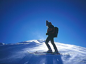 Enrico skiing on Mt Maiella, Appenino