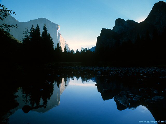 [ElCapMerced.jpg]
El Capitan reflected in the Merced river, Yosemite.