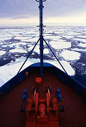 DdU091 - The prow of the Astrolabe in the sea ice
