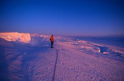Ice002 - Winter sun on the Astrolabe glacier
