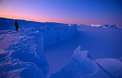 Ice047 - Winter sun on the Astrolabe glacier