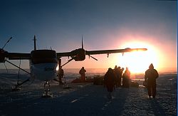 DomeC_TwinOtterDark - Twin Otter on the High Antarctic Plateau, Dome C