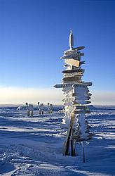 DirectionPole - The direction pole in winter.