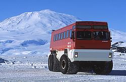 ErebusBigTruck - Large bus nicknamed 'Ivan the Terrabus' used for people transfers at McMurdo.
[ Click to download the free wallpaper version of this image ]