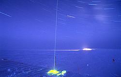 LidarNight1 - Lidar beam in the winter night.