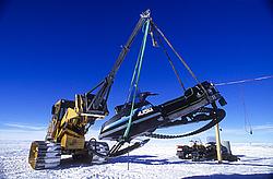 SnowmachineRepairs - Hanging a snowmachine up for repairs.