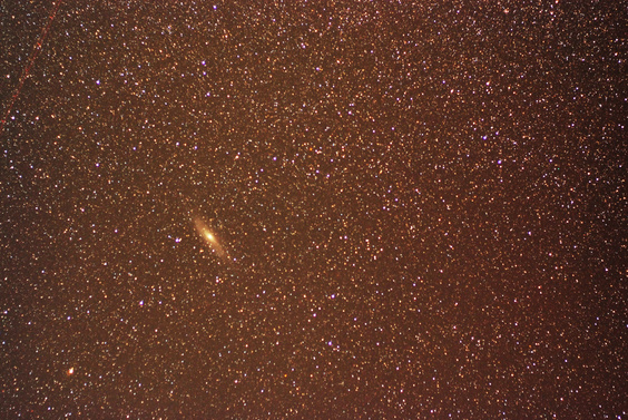 [20071029_212416_AstroAndromeda_.jpg]
OK, here's a better view of Andromeda, our sister galaxy, over a slew of stars.
