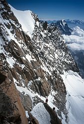 CenterFreney - In the middle of the ascent of the Central Pillar of Freney, Mt Blanc, France
[ Click to go to the page where that image comes from ]