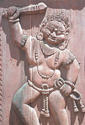DoorDaemon - Demon carved on a door, Nepal 2000