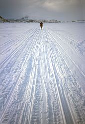 LakeTracks - Ski and snowmachine tracks, Sarek, Sweden 1998
[ Click to go to the page where that image comes from ]
