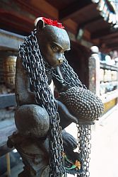 MonkeyStatue - Chained monkey statue, Nepal 2000
[ Click to go to the page where that image comes from ]