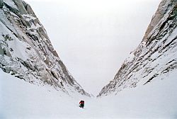 SteepCouloirY - The Y couloir on Aiguille d'Argentiere