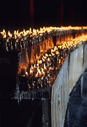TempleCandles - Candles in a temple, Tibet, 2000