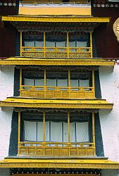 YellowBalconies - Yellow balconies at the Potala, Tibet, 2000