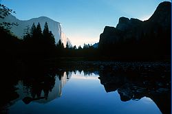 ElCapMerced - El Capitan reflected in Merced river. Yosemite, California, 2003
[ Click to download the free wallpaper version of this image ]