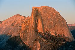 HalfDomeSunset - Half Dome in sunset. Yosemite, California, 2003
[ Click to download the free wallpaper version of this image ]