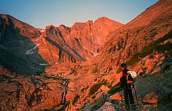 JennyLongs - The Diamond of Longs Peak in early morning, RMNP, Colorado