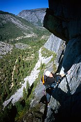 LoversLeapTraveler - Jenny on Traveler's Buttress. Lovers Leap, California, 2003
[ Click to go to the page where that image comes from ]