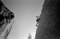 LumpyBatmanRock - Climbing on Batman Rock, Lumpy Ridge, RMNP, Colorado