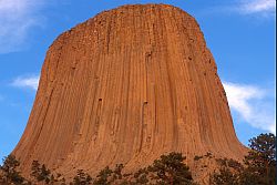 DevilTowerWestFace - West face of Devil's Tower, Wyoming, 2002
[ Click to go to the page where that image comes from ]