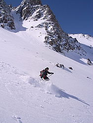 20060511_0011427_CombeynotDown - Skiing down the Combeynot in late season but still powdery snow, Oisans.
[ Click to go to the page where that image comes from ]