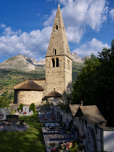 The thousand year old church of Mêre Eglise facing Mt Obiou
