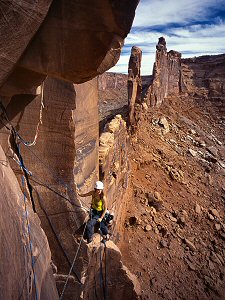 Belay on Moses Tower